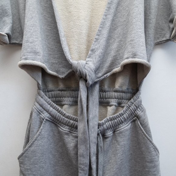 Alexander Wang Heather Gray Tie Front Romper - Picture 6 of 7